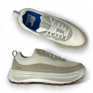 Sorel Women's Ona 503 Low Sneaker 10 Sea Salt Dark Stone White Gray 2008991